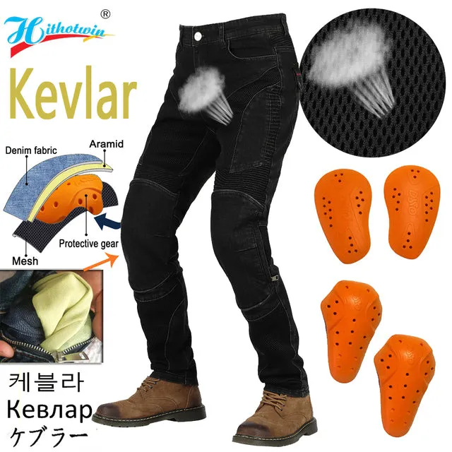 2022 Men Motorcycle Pants Aramid Motorcycle Jeans Active Sport Protective Gear