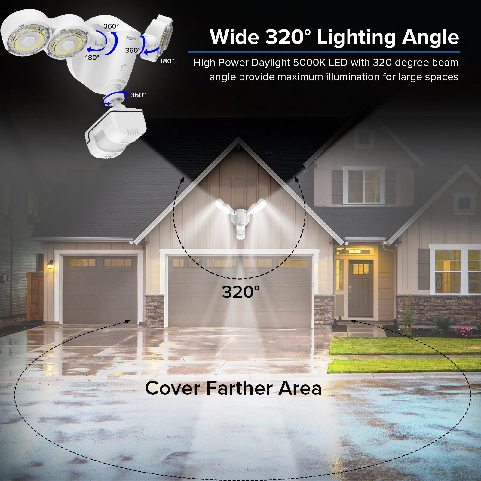 30W LED Security Light (Dusk to Dawn & Motion Sensor) (US & CA ONLY)