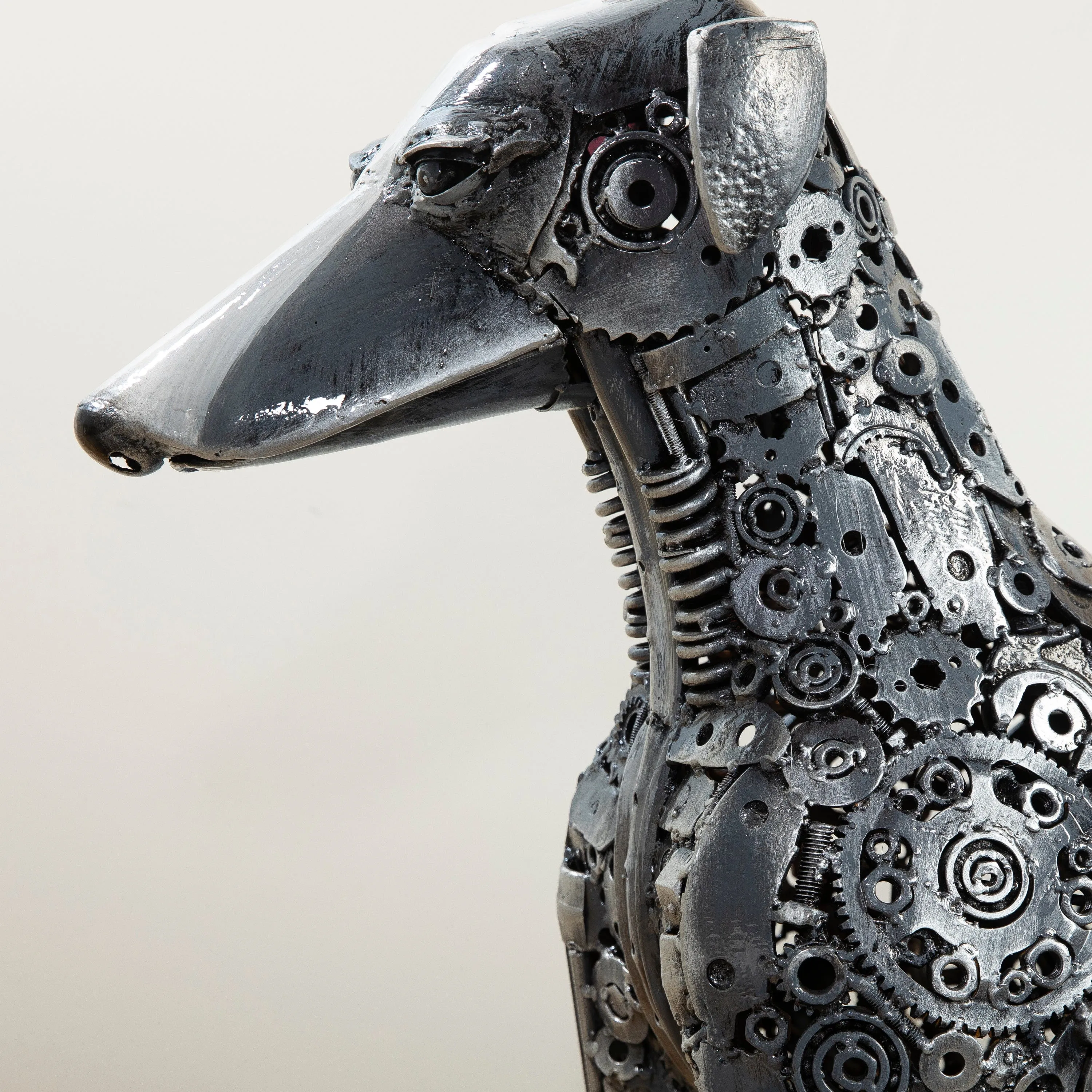 40 Greyhound Dog Inspired Recycled Metal Art Sculpture