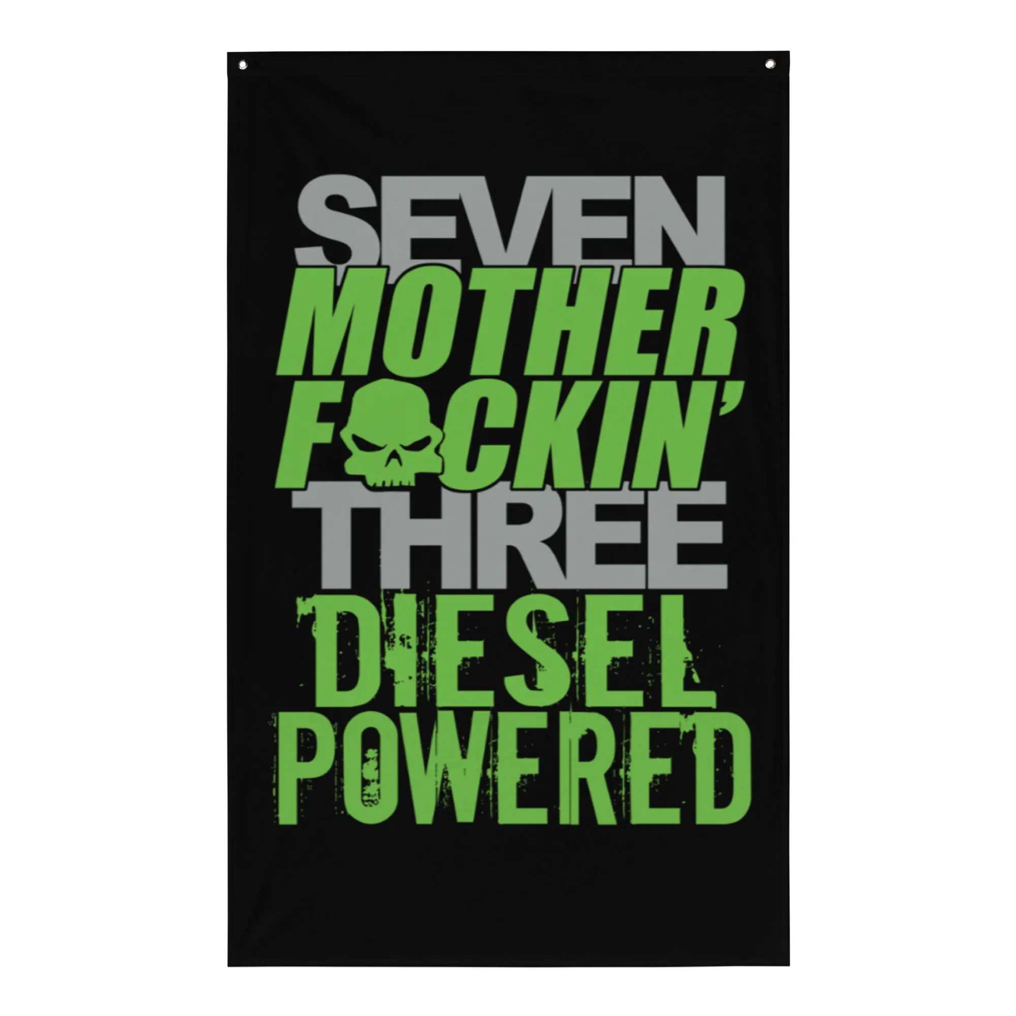 7.3 Power Stroke Diesel Flag, Seven MFN Three Diesel Powered Truck Garage Decor, Dorm Poster, Man Cave Decoration