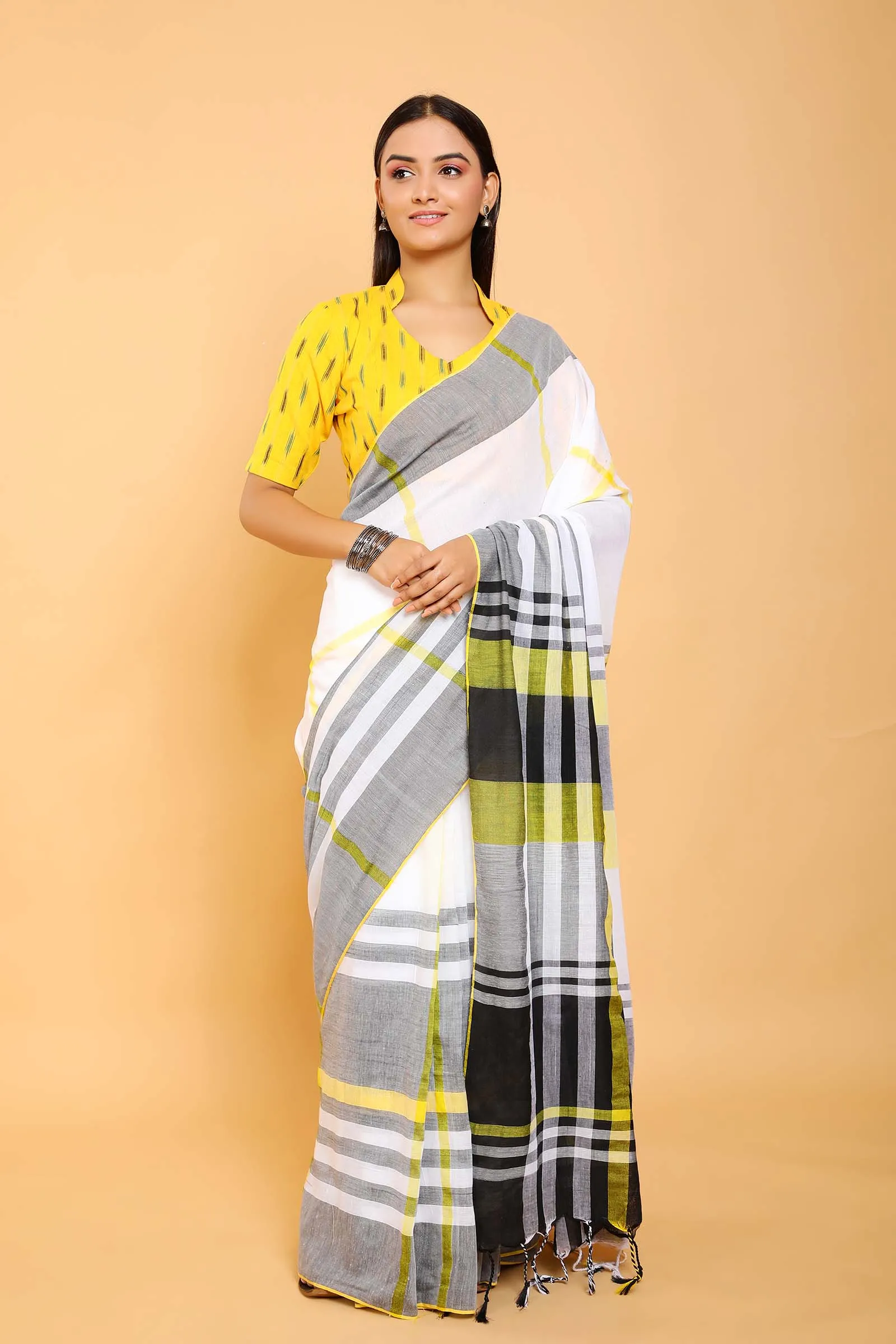 Aella Cotton Loom Woven Saree