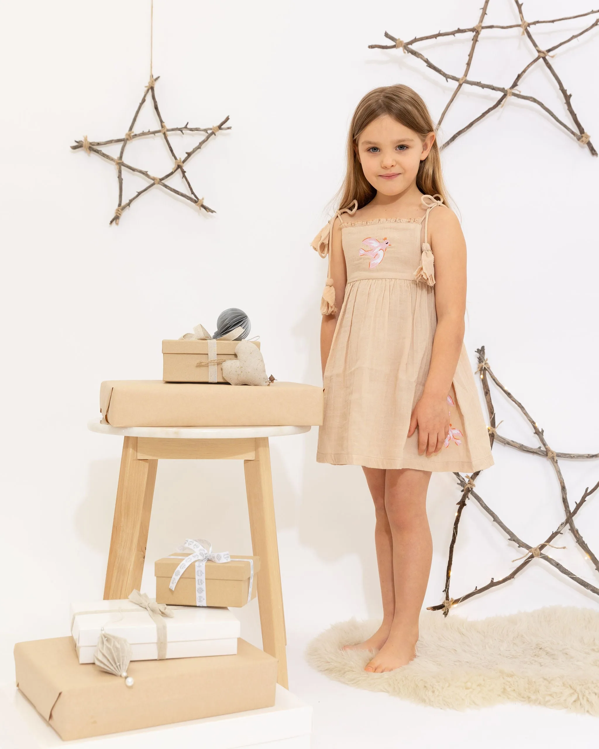 Angela Dress - Maple Sugar Birds