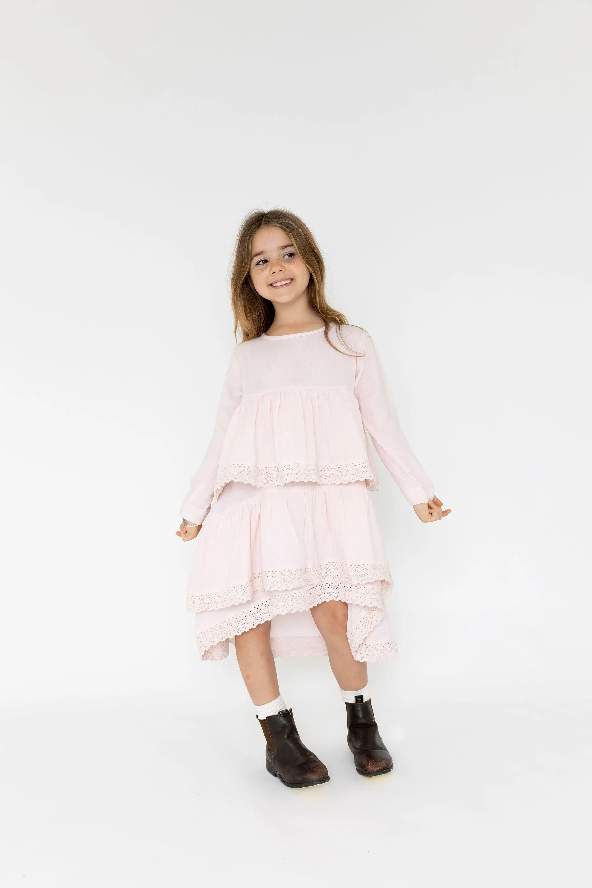 Anna Dress - Baby Pink