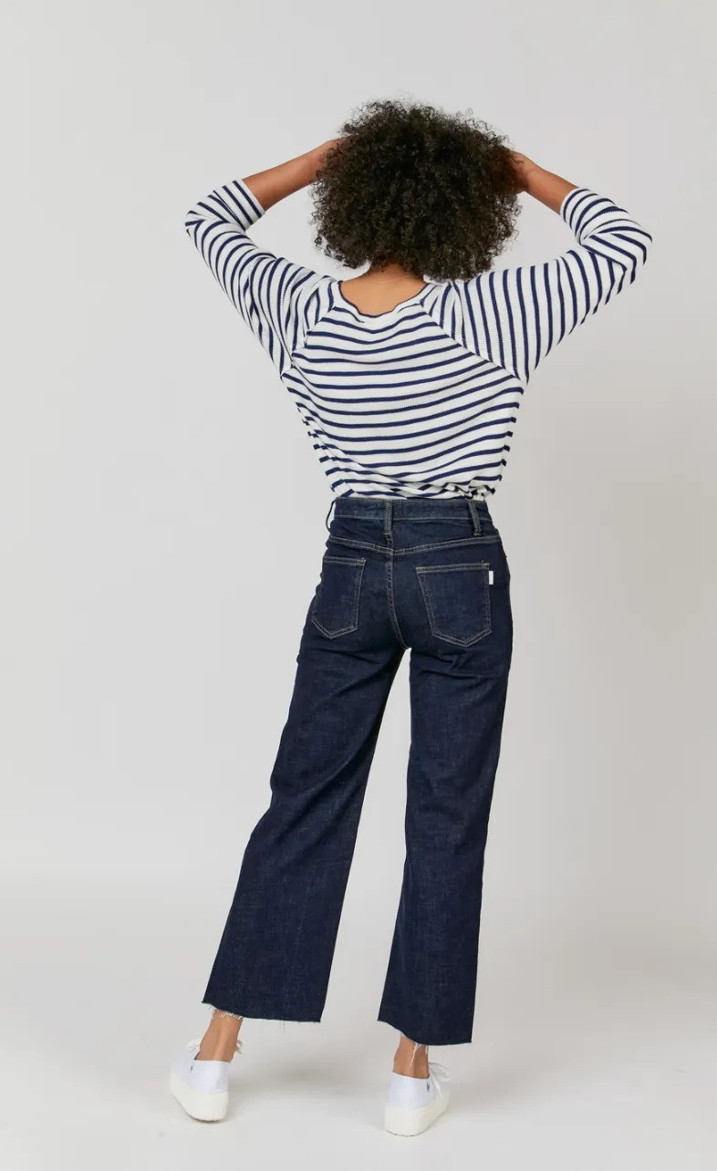 Annie Wide Leg Crop Denim Pant