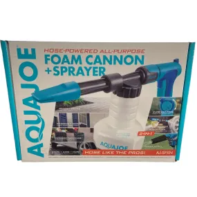 Aqua Joe Hose-Powered Adjustable Foam Cannon Spray Gun Blaster w/Spray Wash