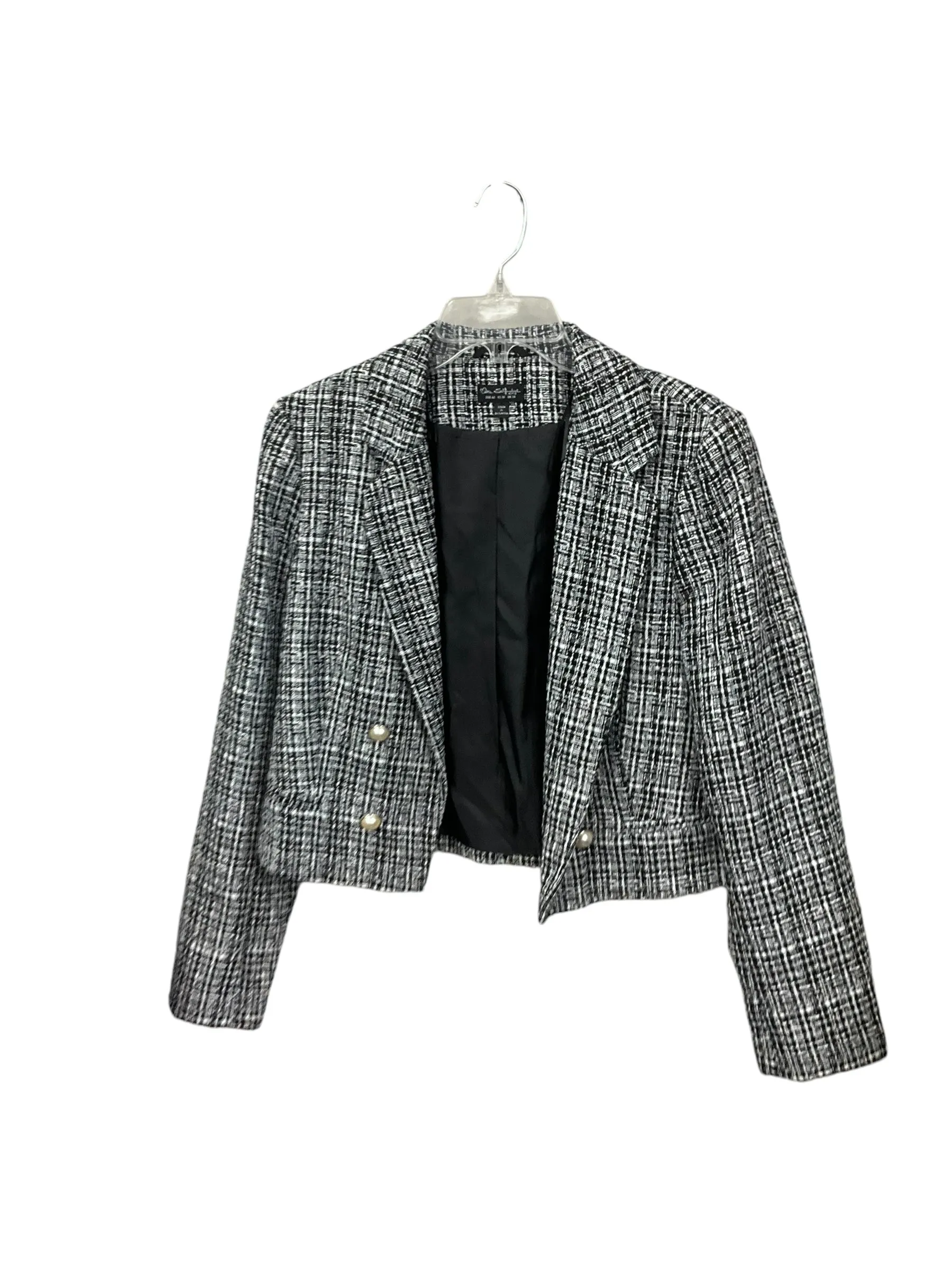 Blazer By Clothes Mentor In Black & White, Size: M