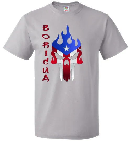 Boricua Flaming Skull (Small-6XL)