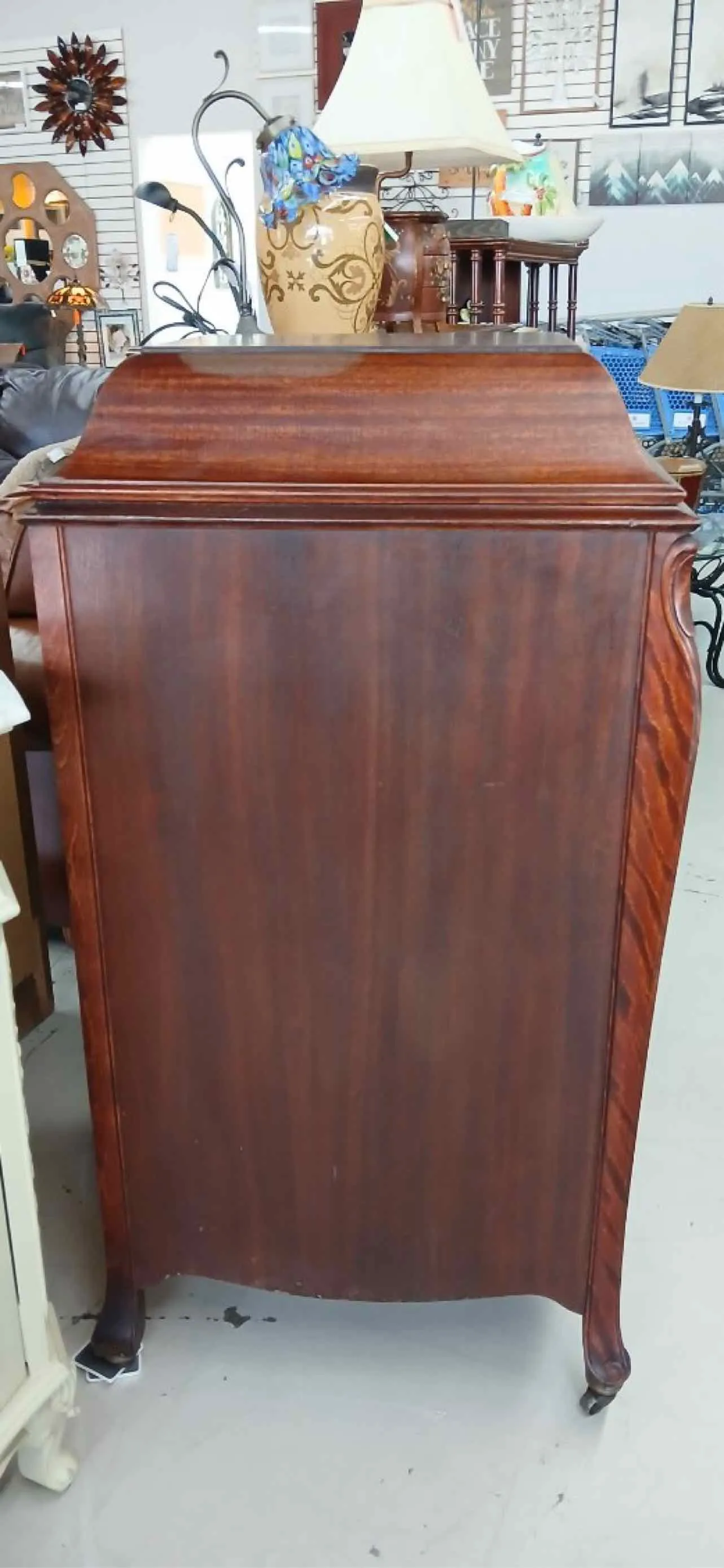 Brown 23"L 19"W 44"H AS IS Furniture Record Player