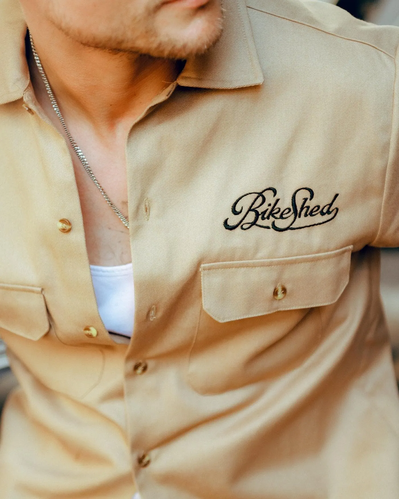 BSMC Garage Shirt - Tan/Black