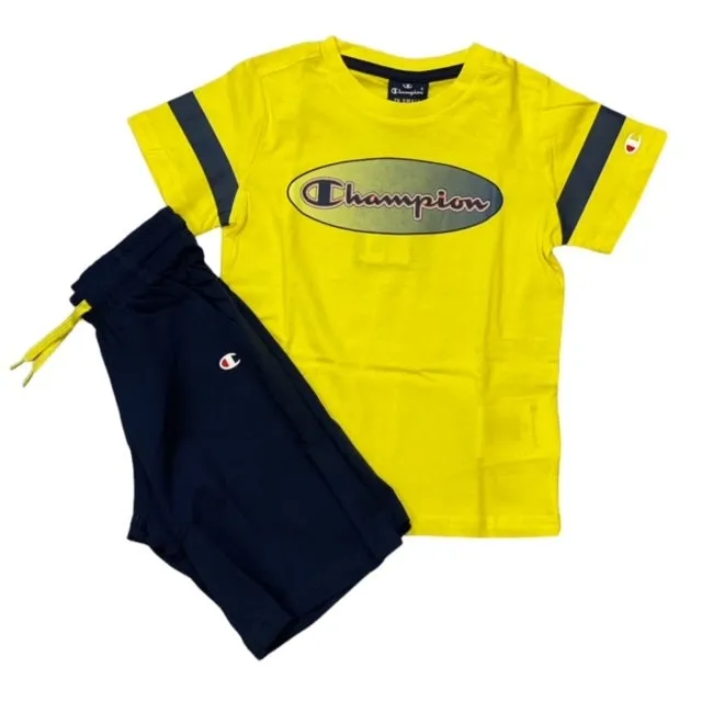 Champion children's outfit T-shirt Short 305986 YS002 BZY yellow-blue