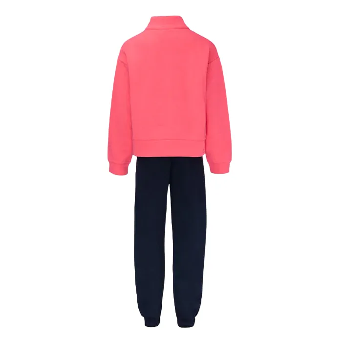 Champion girl's tracksuit with full zip sweatshirt 404921 PS083 pink-blue