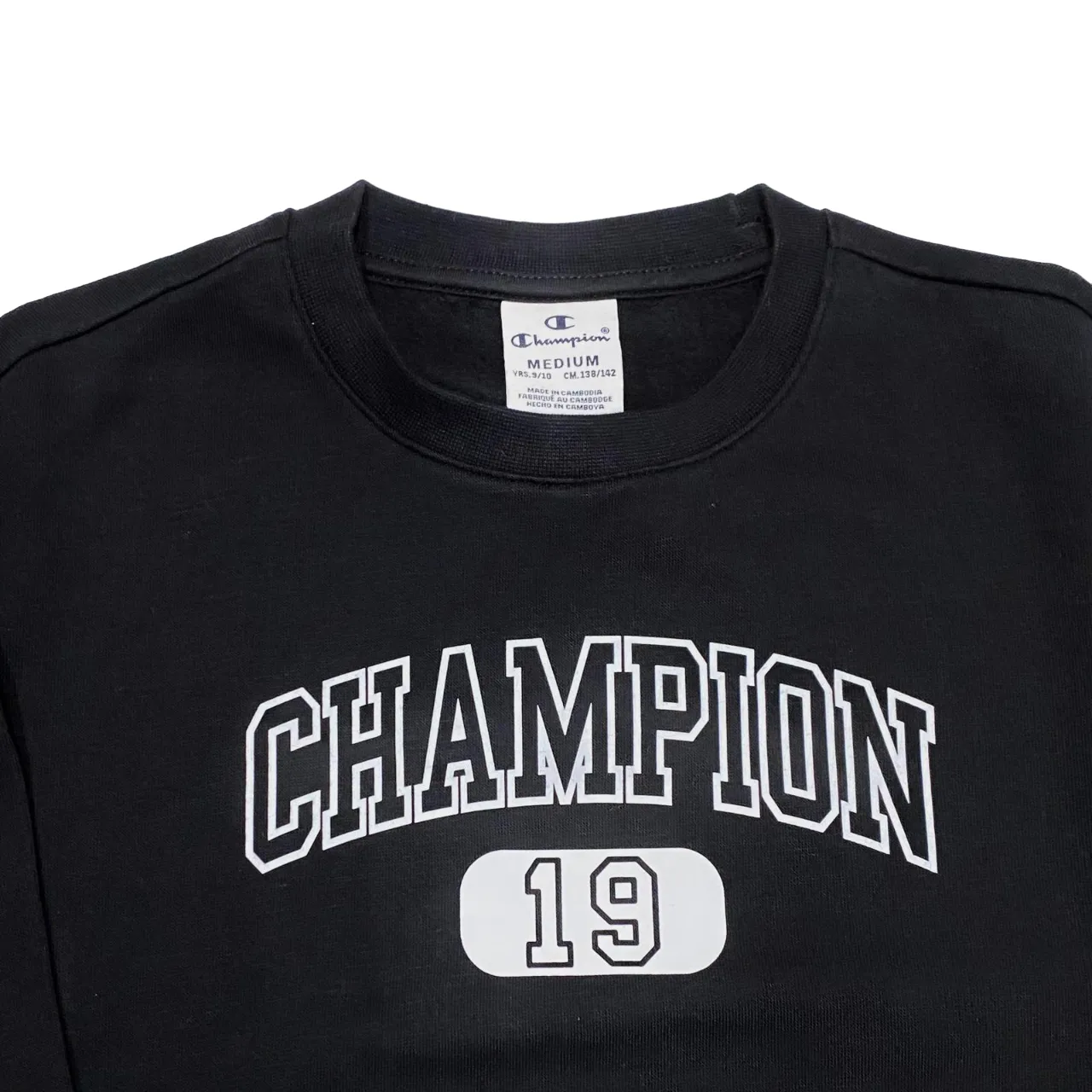 Champion girls' tracksuit with Legacy Heritage crewneck sweatshirt 404834 KK001 black