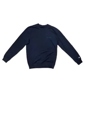 Champion Men's Crewneck Sweatshirt Legacy American Classics Heavy Brushed Cotton Small Logo 218536 navy blue