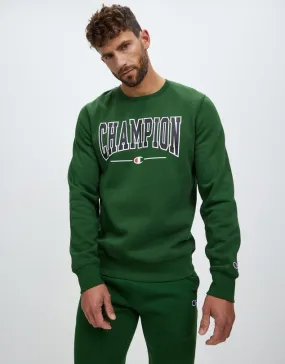 CHAMPION MEN'S GRAPHIC GREEN SWEATSHIRT