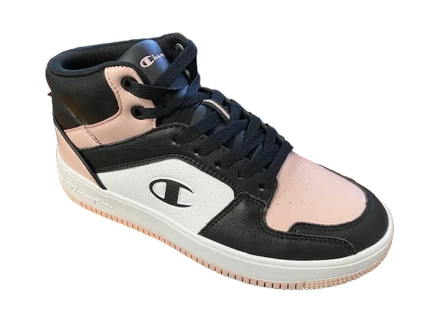 Champion Rebound 2.0 Mid S11471 KK001 black white pink women's high sneaker shoe