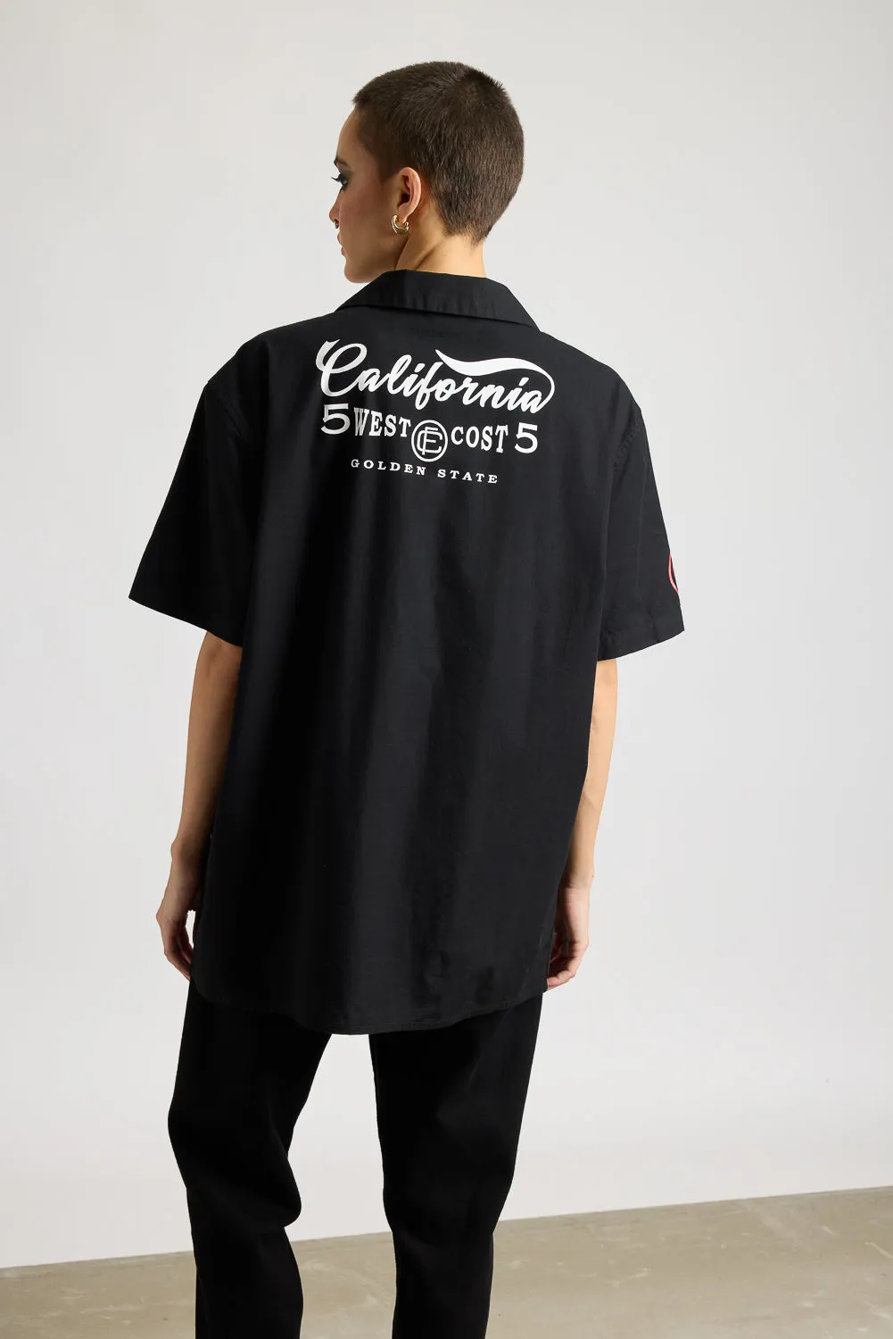 Cotton Poplin Women's Garage Shirt - Classic Black