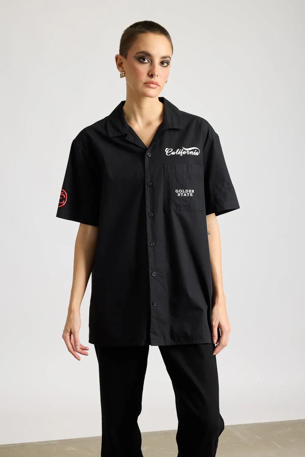 Cotton Poplin Women's Garage Shirt - Classic Black