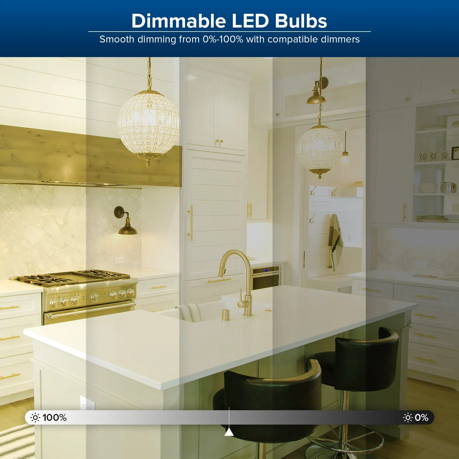 Dimmable A19 17W LED 3000K/5000K Light Bulb(US CA ONLY)