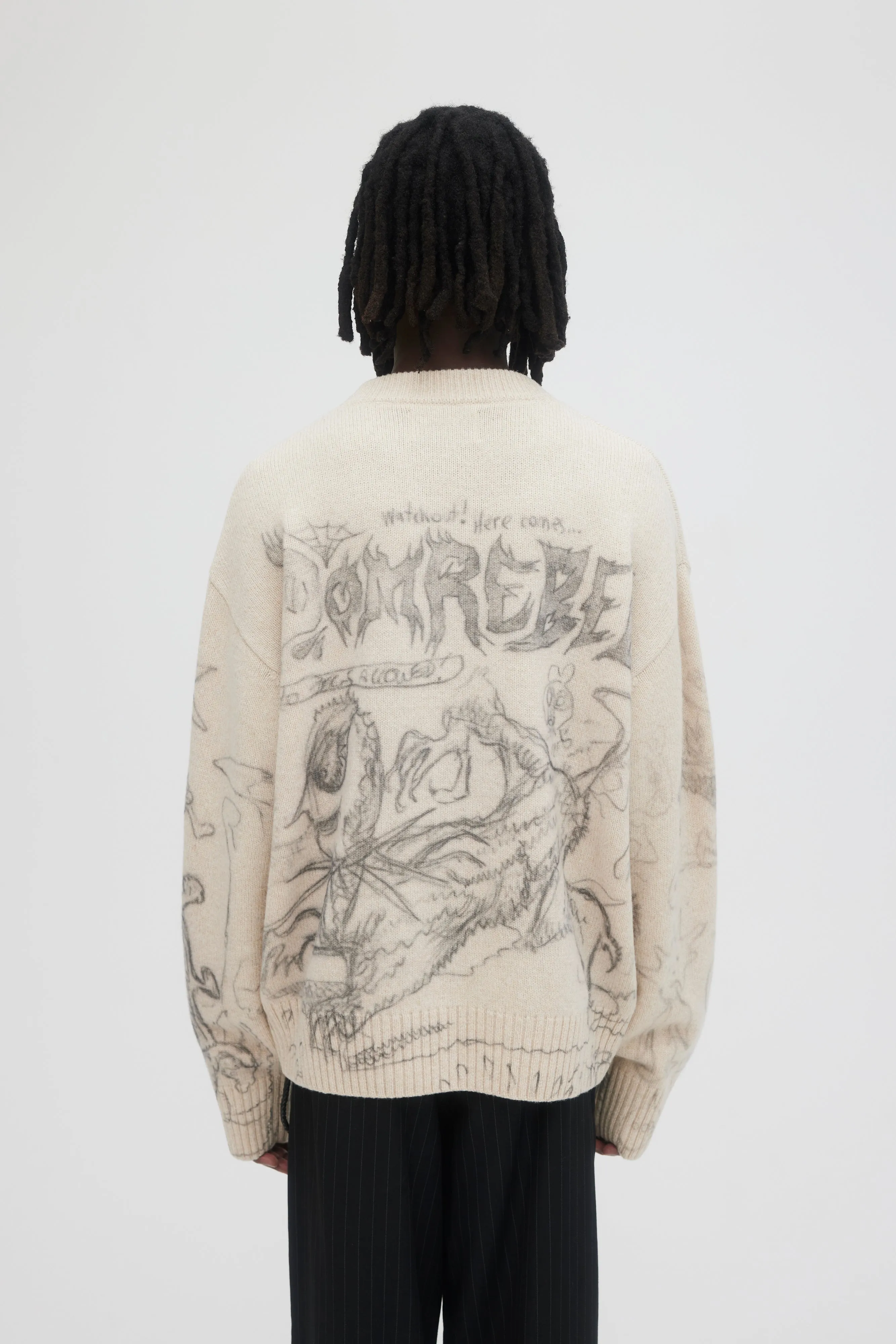 DOMREBEL Doodlemania Cardigan - Beige