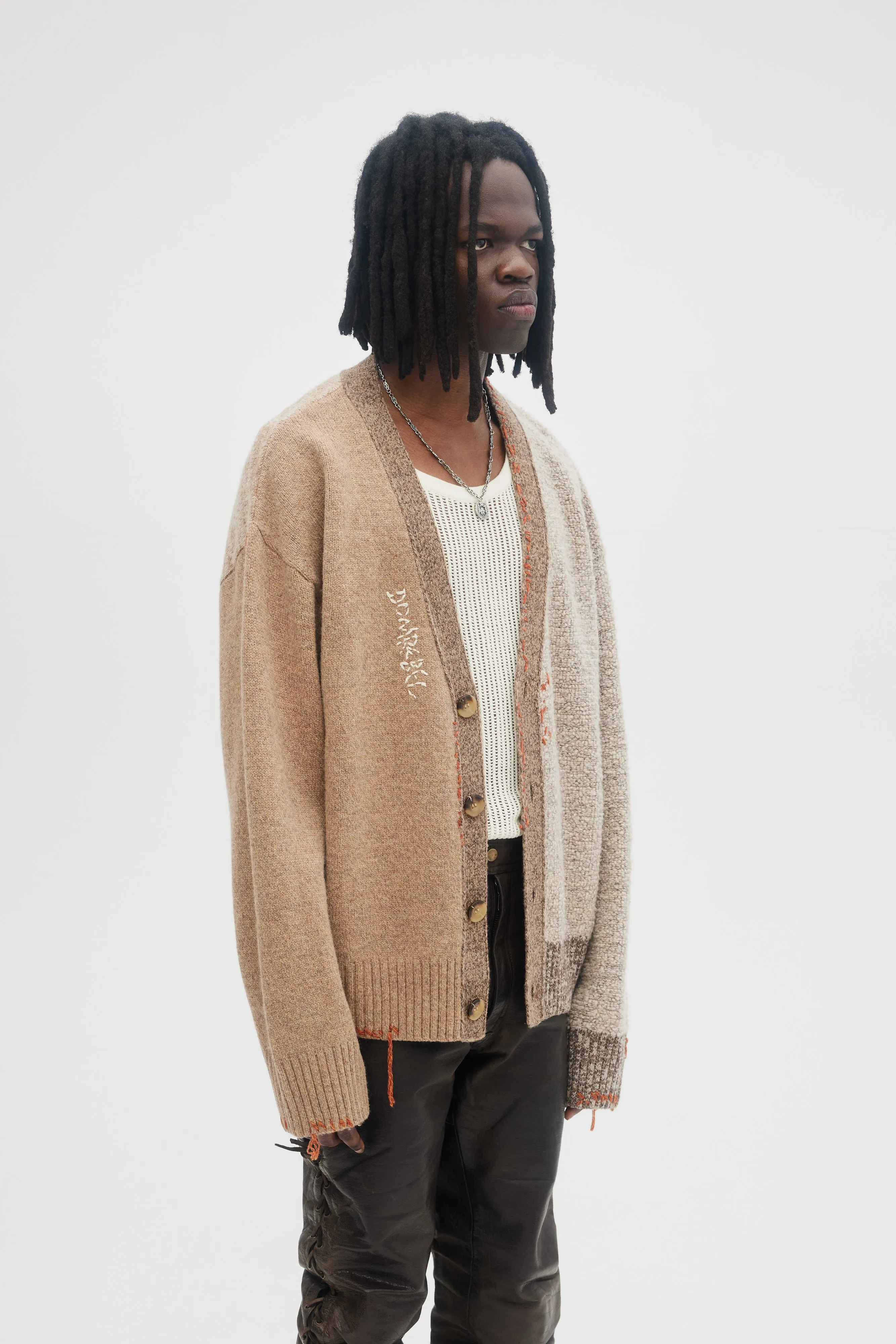 DOMREBEL Heritage Cardigan - Brown