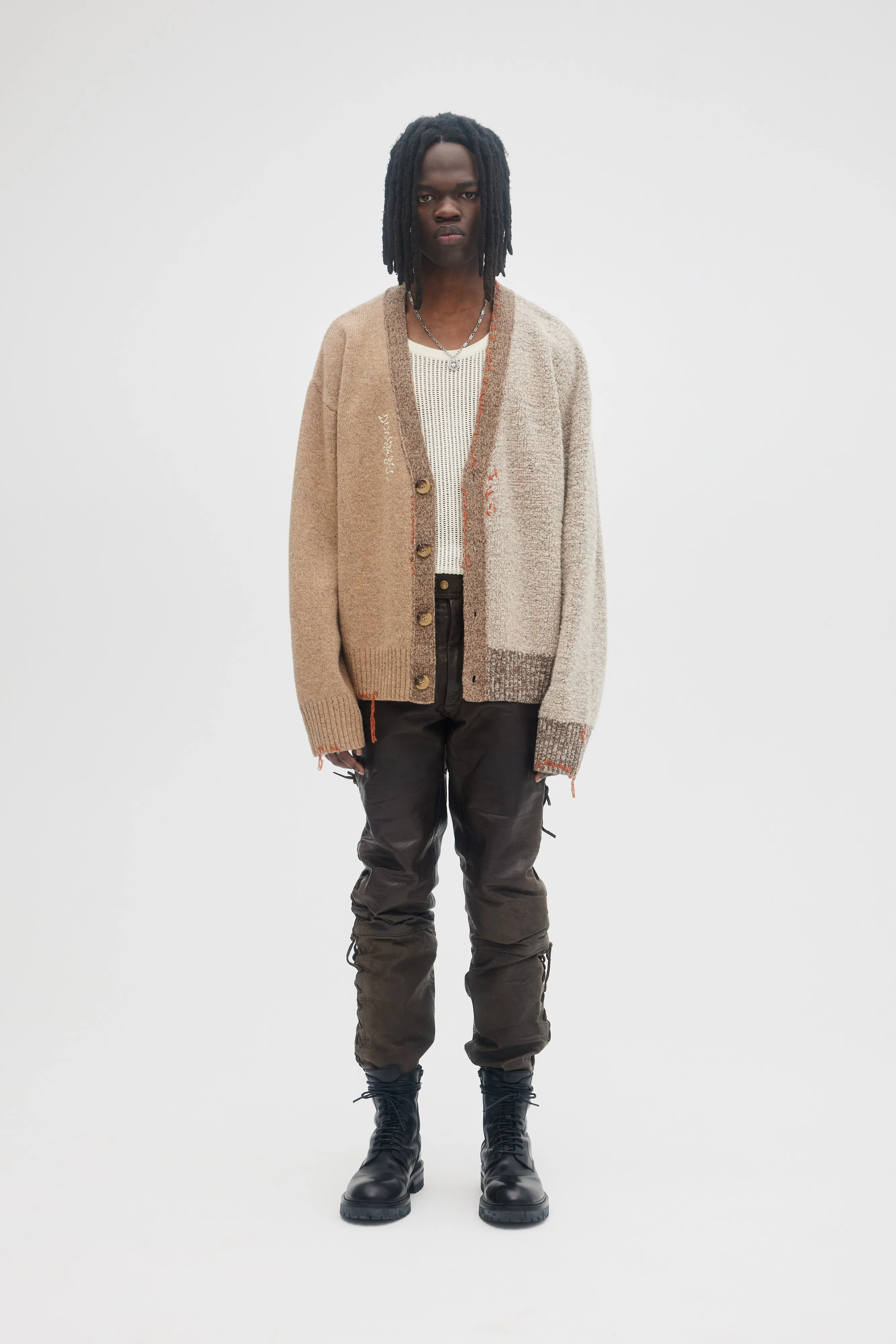 DOMREBEL Heritage Cardigan - Brown