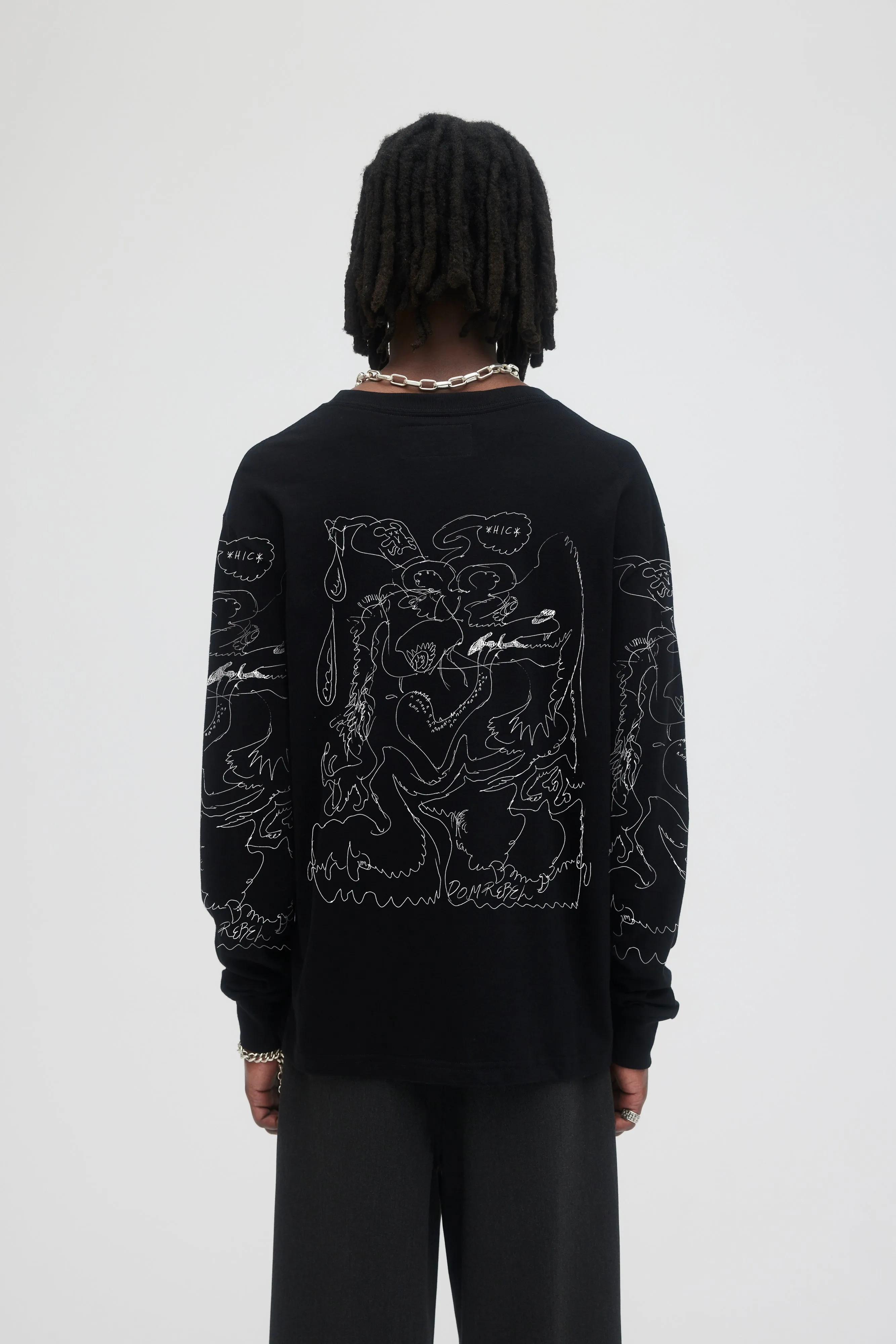 DOMREBEL High Impact Contrast Long Sleeve Tee - Black