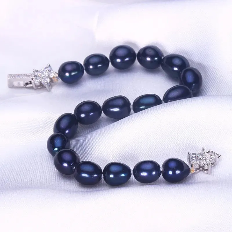 Elegant Black Pearl Bracelet