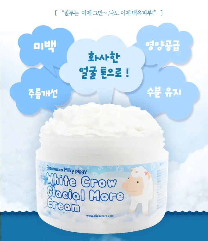 Elizavecca Milky Piggy White Crow Glacial More Cream 100g Skin Tone Brightening