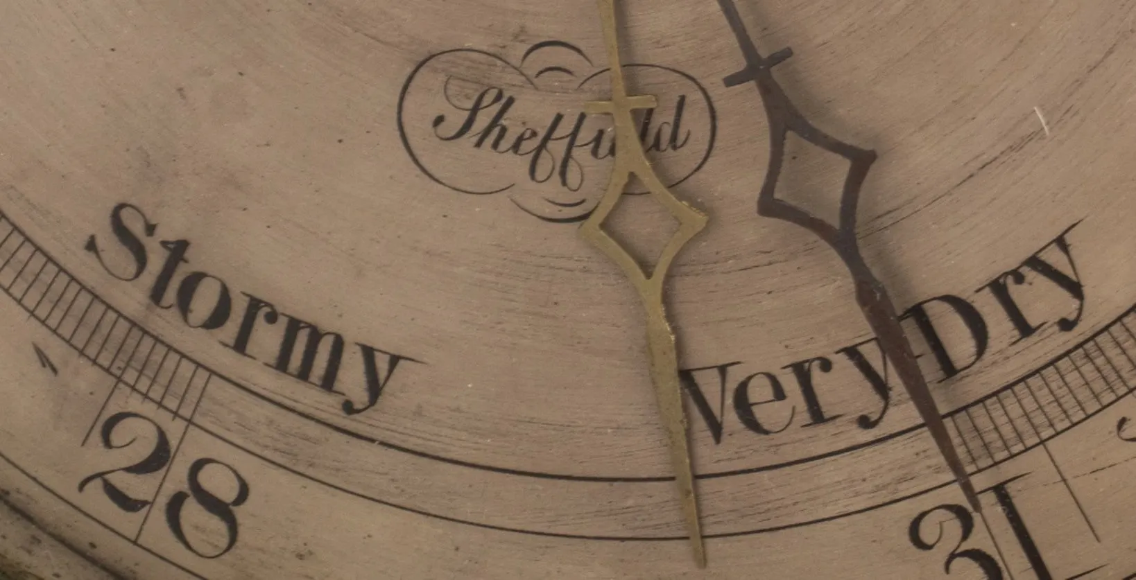 English H. Barnascone Sheffield Oak Barometer