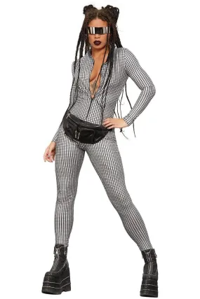 Fever Miss Whiplash Disco Holographic Costume