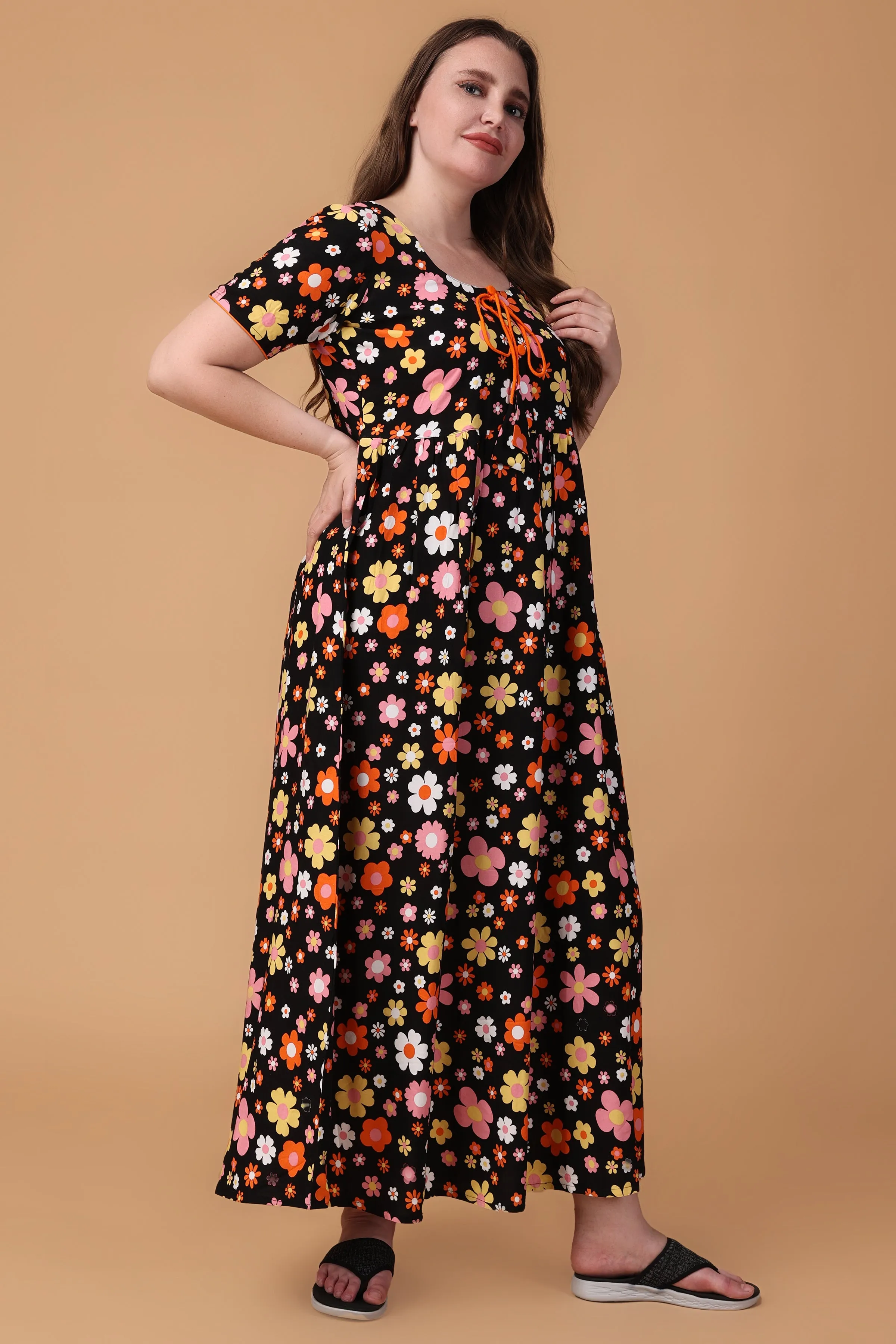 Fiesta Floral Rayon Night Gown