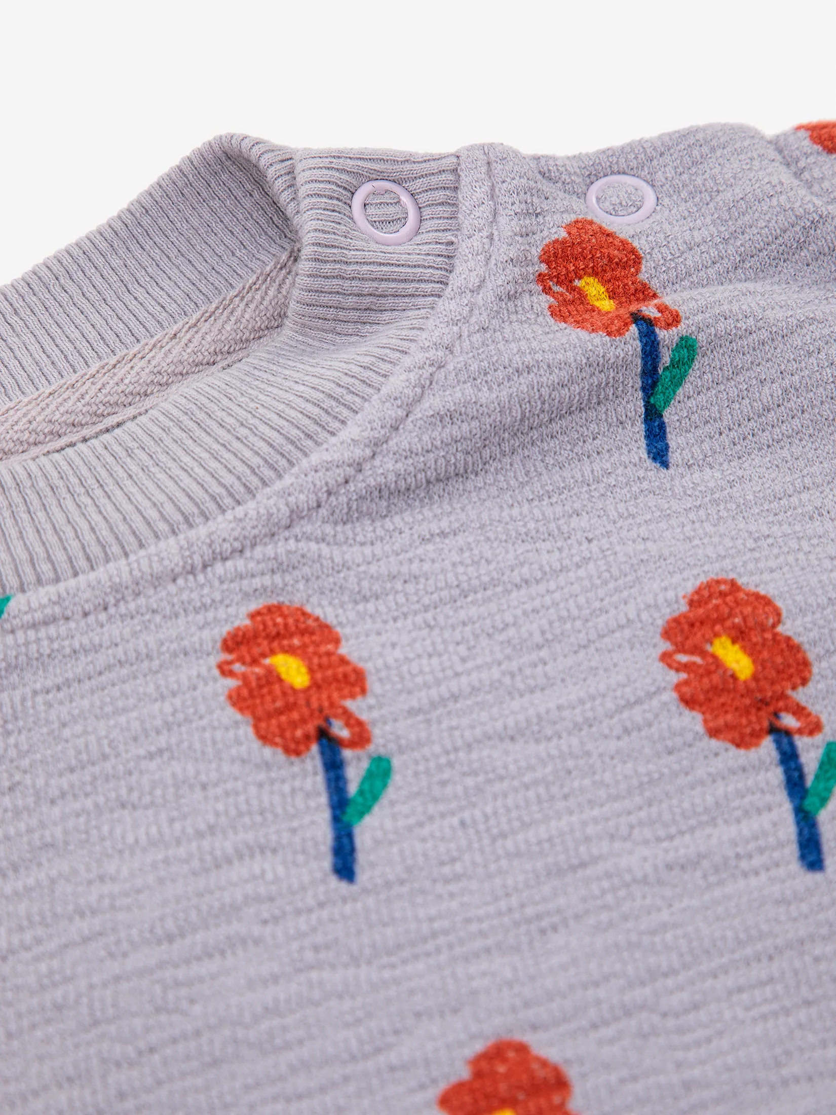 FLOWERS ALL OVER SWEATSHIRT