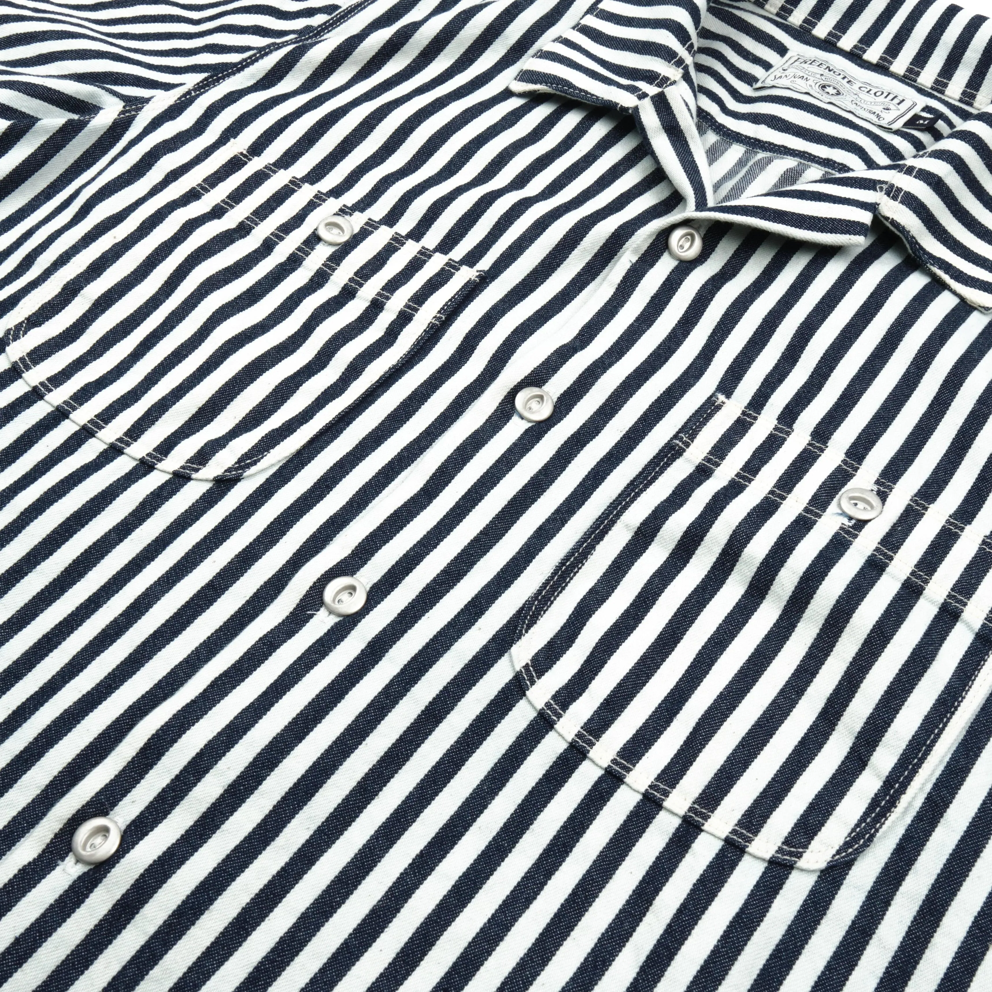 Freenote Cloth - Dayton Indigo Stripe