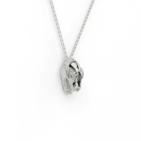 fruit bat skull necklace | silver