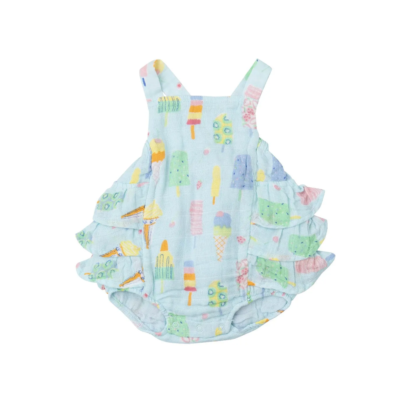 Fruit Dream Popsicles Ruffle Sunsuit by Angel Dear