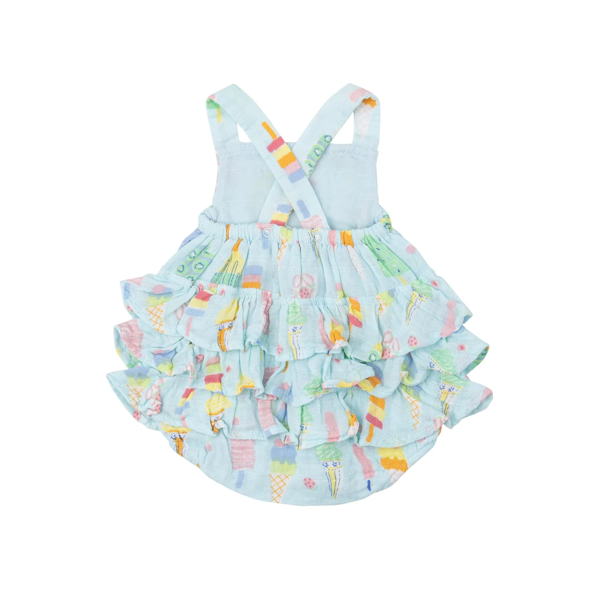 Fruit Dream Popsicles Ruffle Sunsuit by Angel Dear