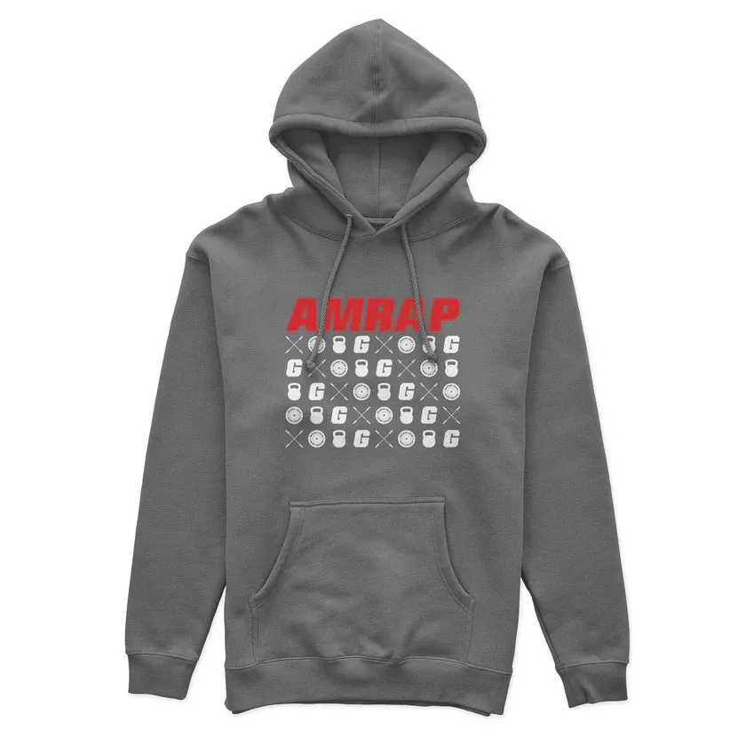 Garage Gear Fitness Gym Crossfit AMRAP Grey Hoodie [WS]