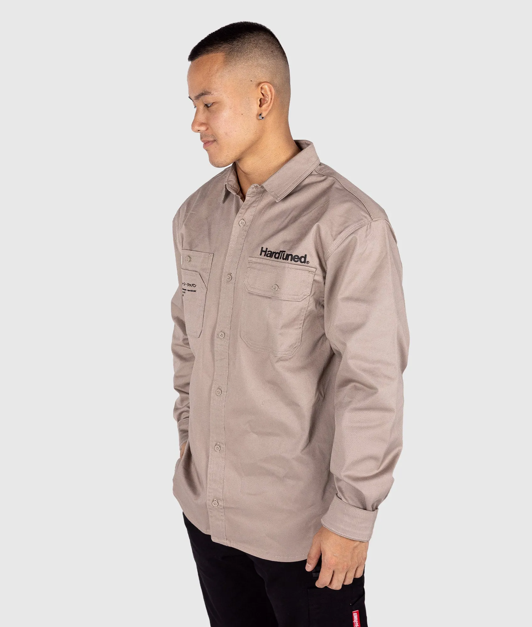 Hardtuned Long Sleeve Work Shirt - Tan