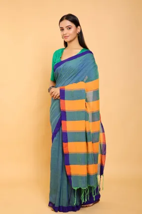 Helena Cotton Loom Woven Saree