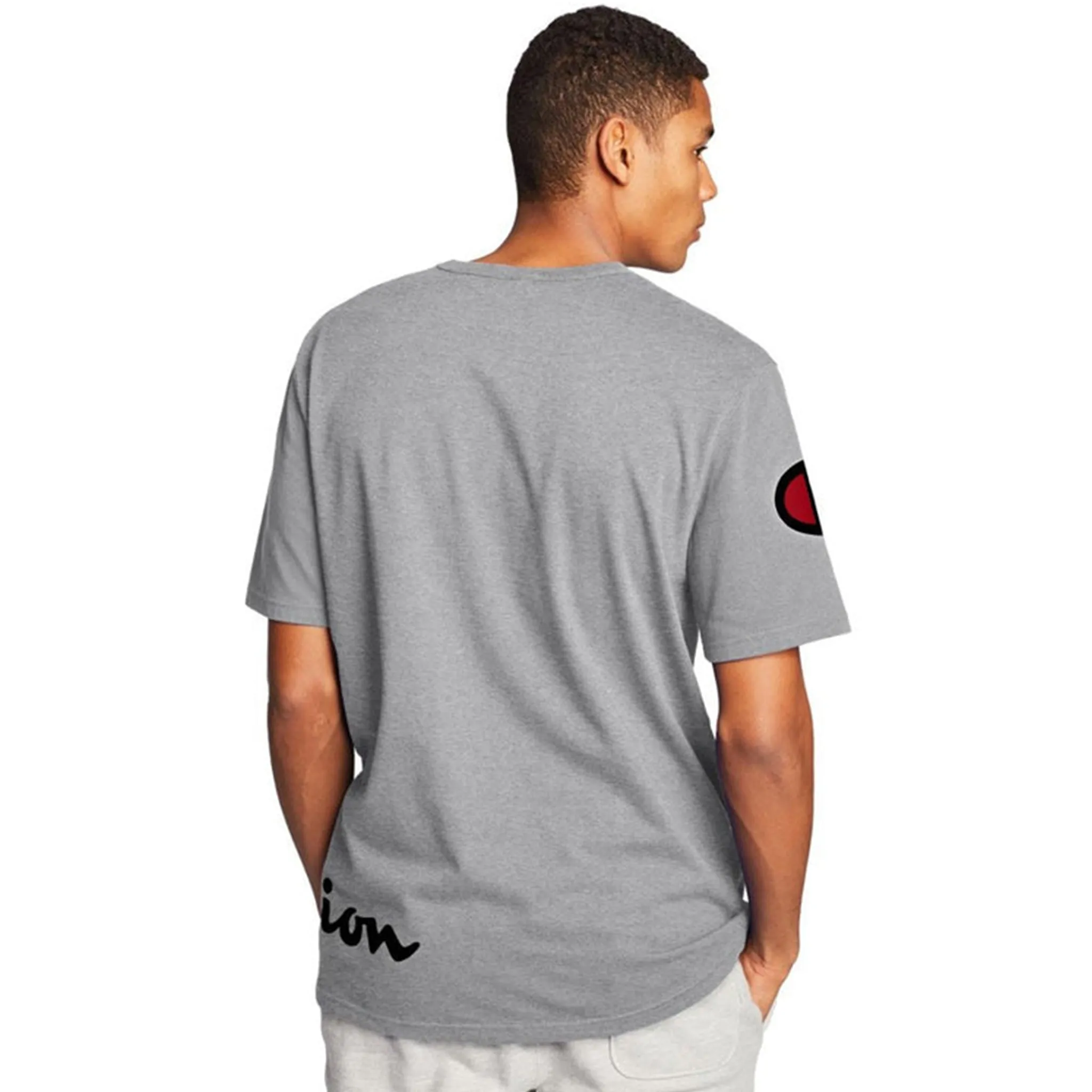 Heritage tee - wrap around logo (grey)