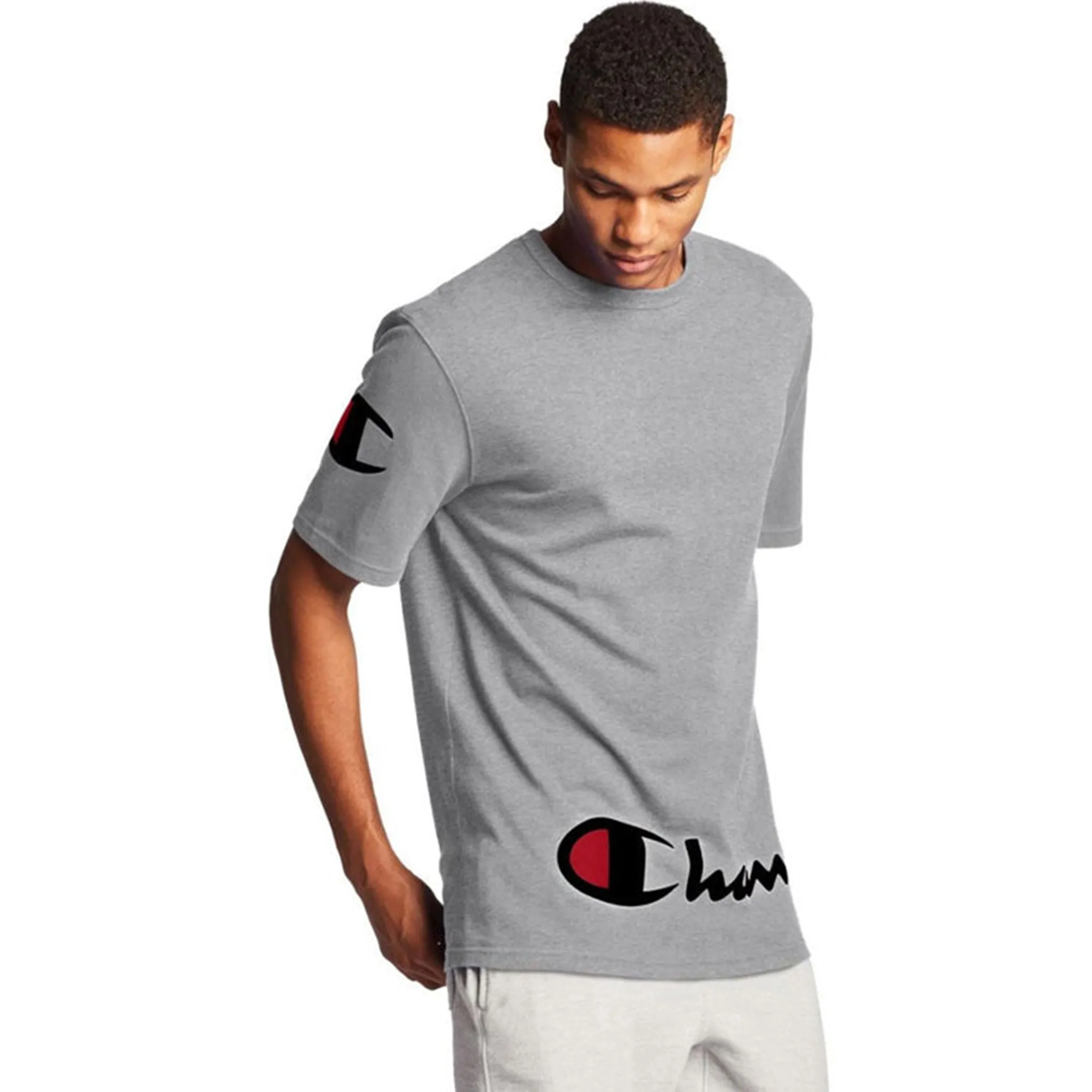 Heritage tee - wrap around logo (grey)