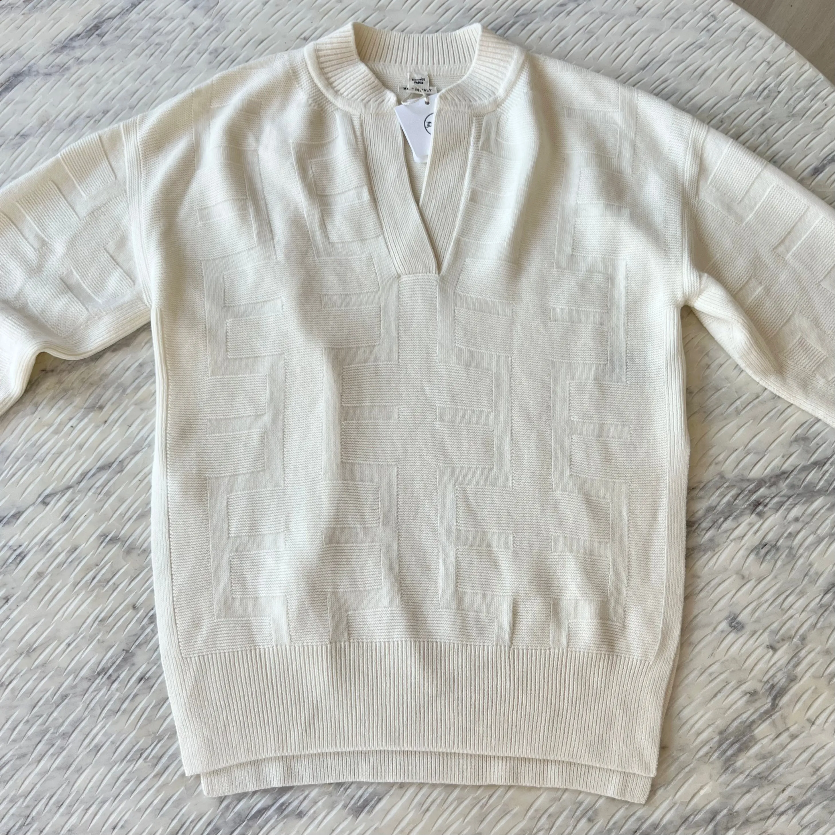 Hermes H V Neck Pullover