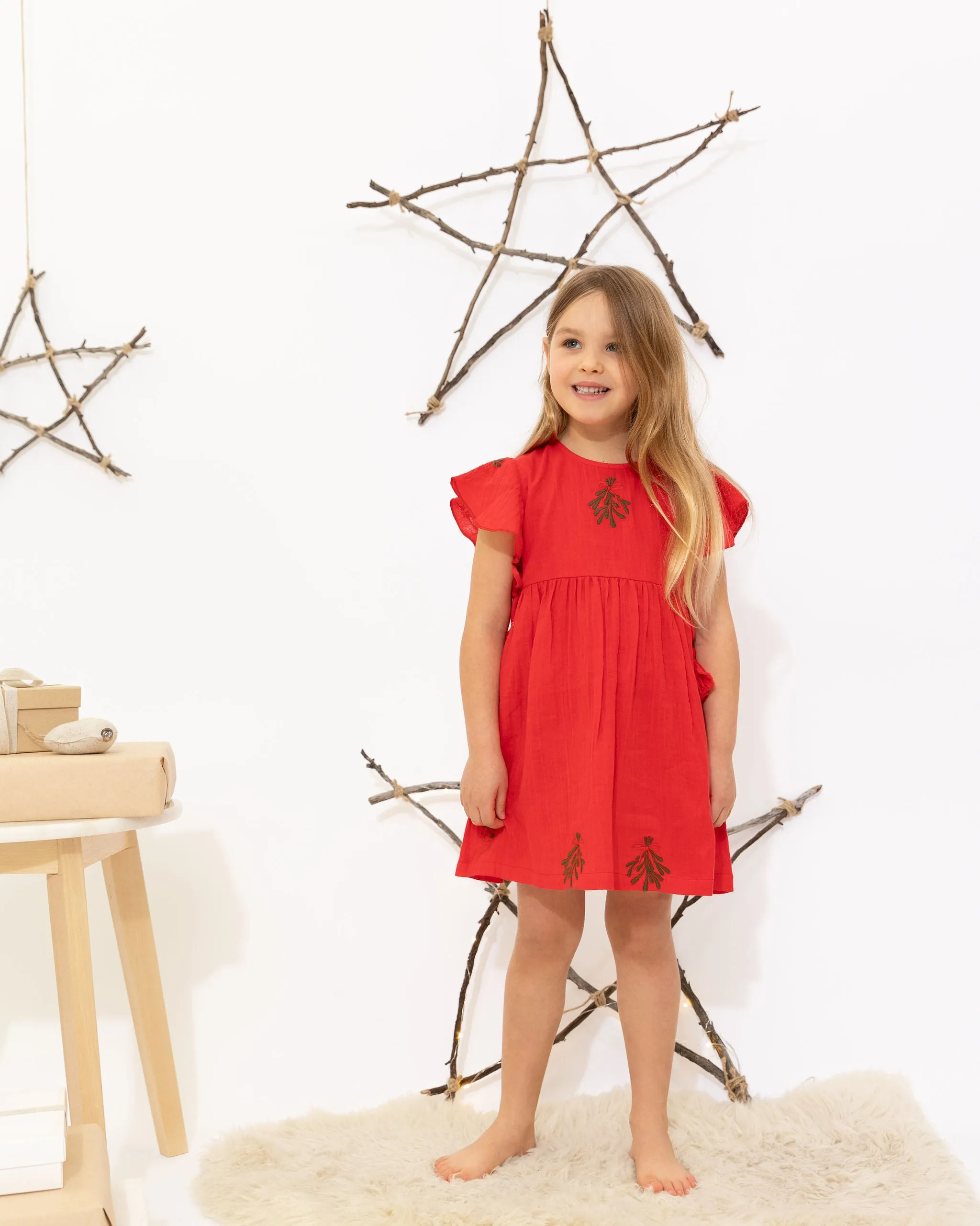 Holly Dress - Red Mistletoe