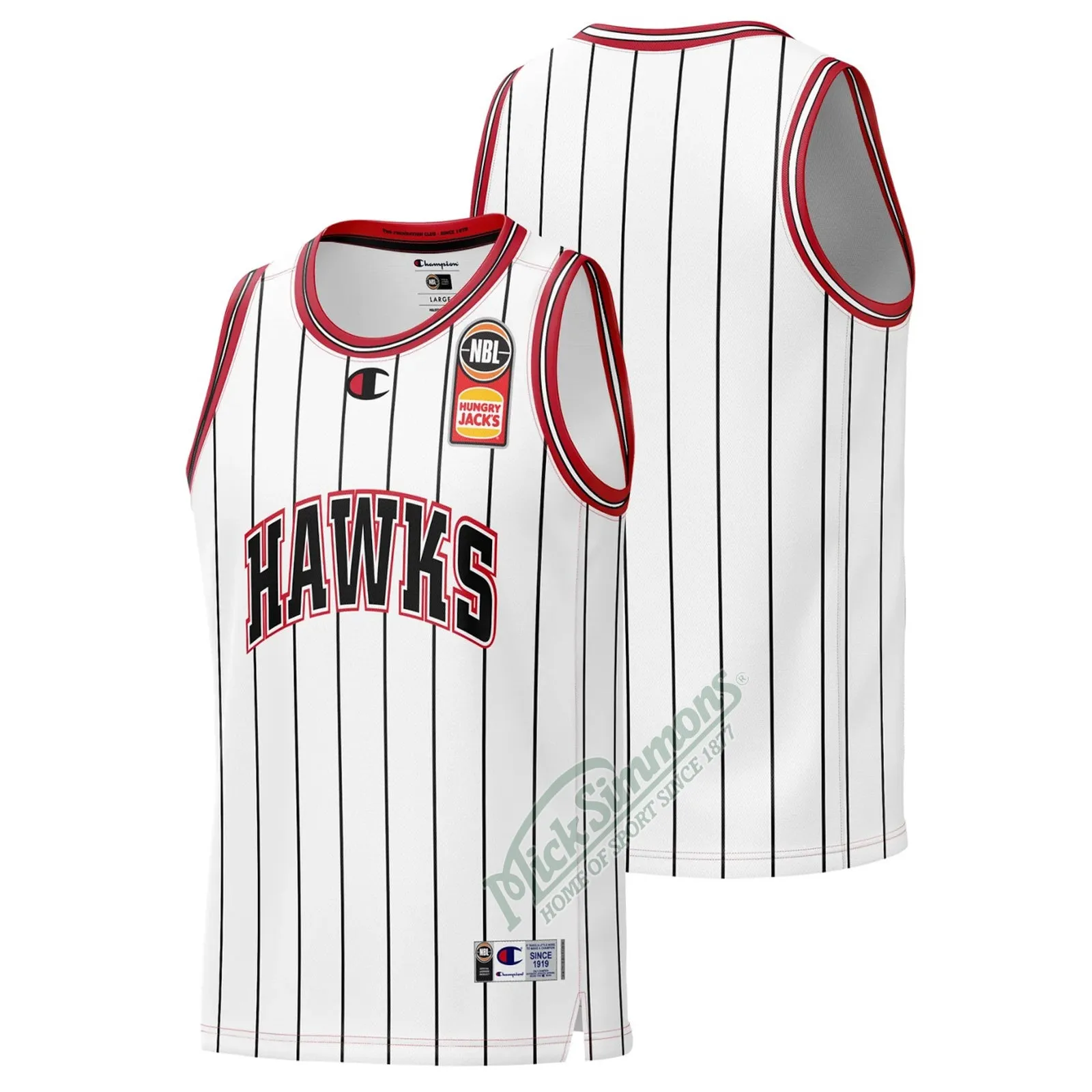 Illawarra Hawks 2023/24 Authentic Crew Neck Away Jersey NBL Basketball by Champion