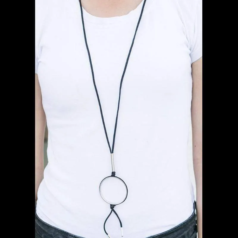 Jumping Through Hoops Black Urban Necklace