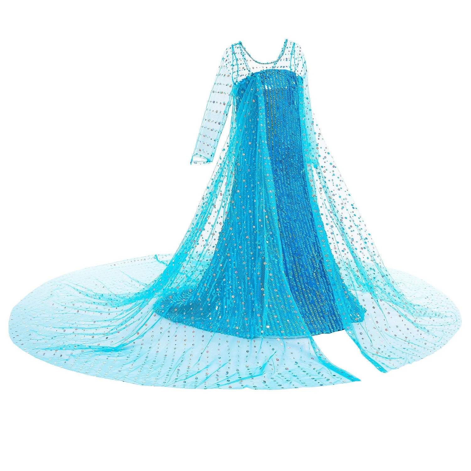 Kids Elsa Frozen Inspired Girls Dress Sequin