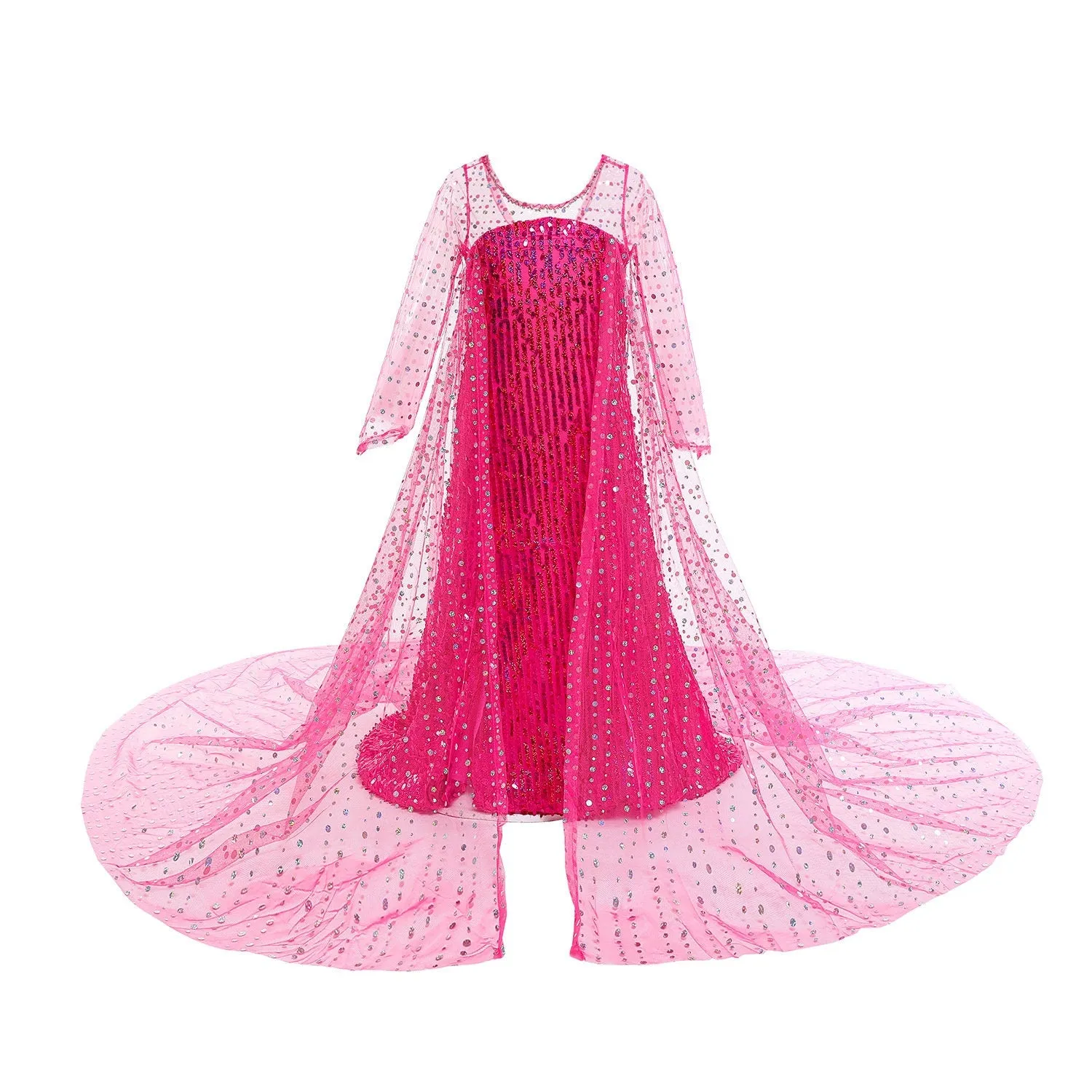 Kids Elsa Frozen Inspired Girls Dress Sequin