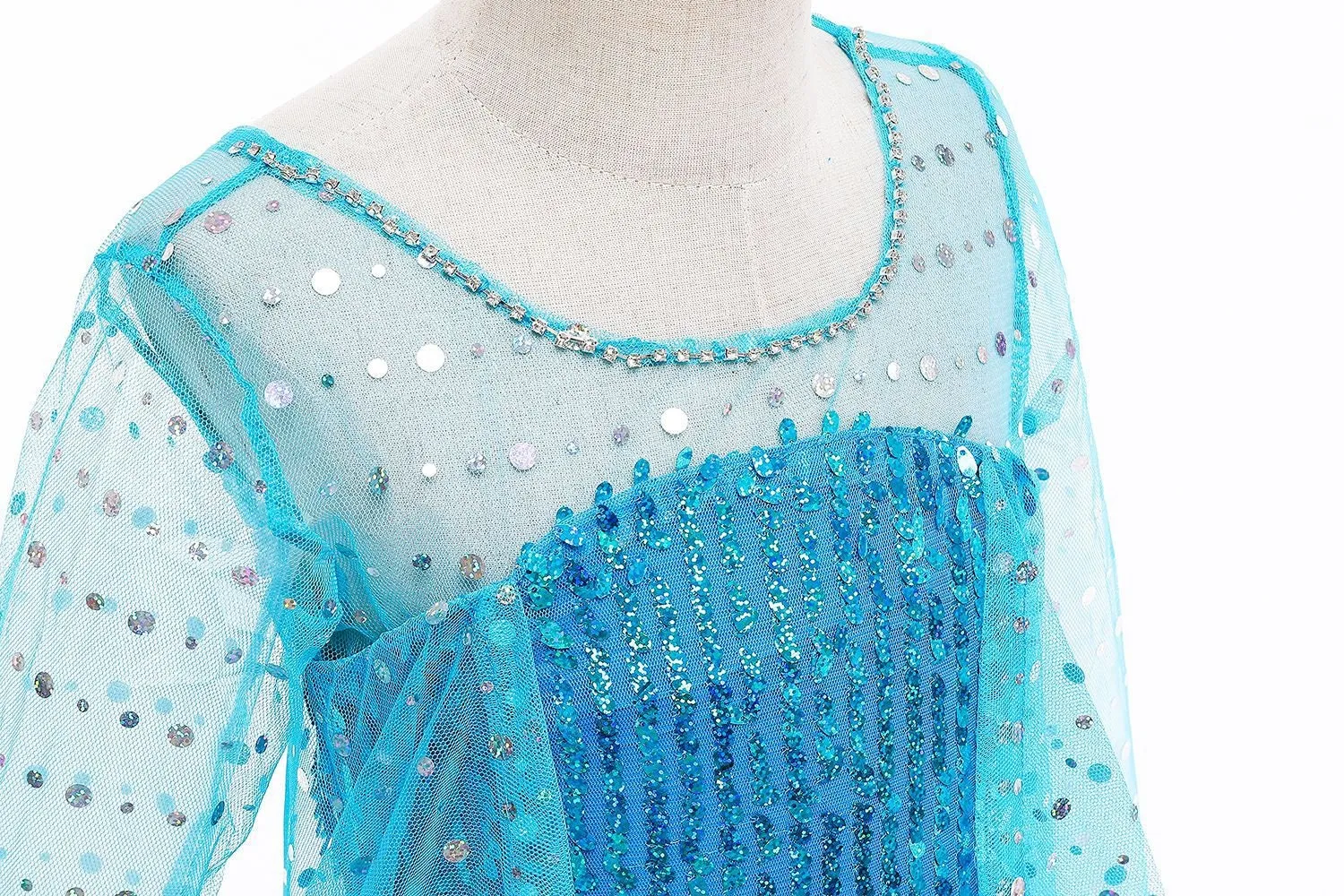 Kids Elsa Frozen Inspired Girls Dress Sequin