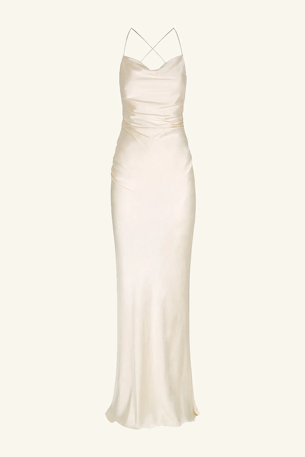 LA LUNE LACE BACK MAXI DRESS - CREAM