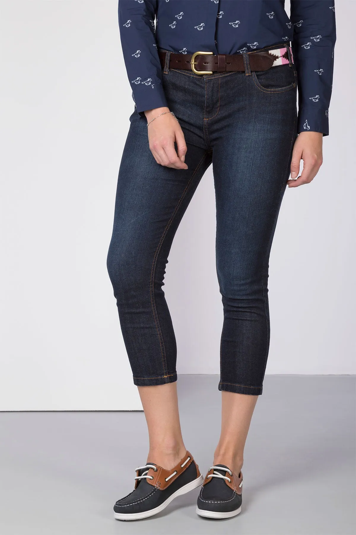 Ladies Skinny Cropped Jeans - Portia